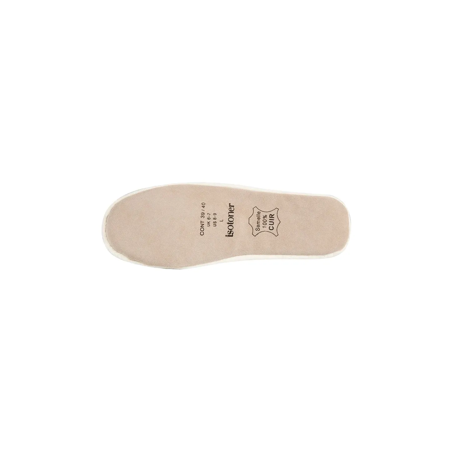 Chaussons Ballerines Femme Nœud Strasse Ivoire - Isotoner  - Boutique Traclet Reference : 19046| Chapellerie Traclet