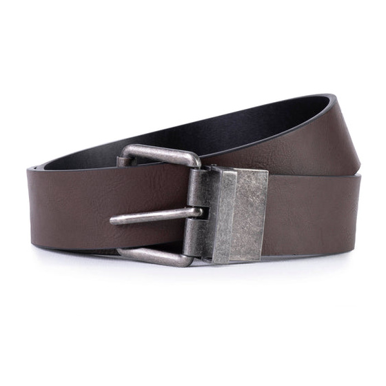 Ceinture Homme Noir/Marron Foncé-95 cm