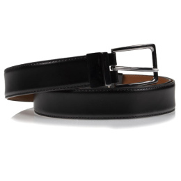 Men's black/cognac belt-95 Cm