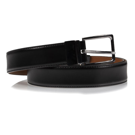 Men's black/cognac belt-95 Cm
