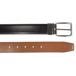 Men's Black/Cognac Belt-100cm
