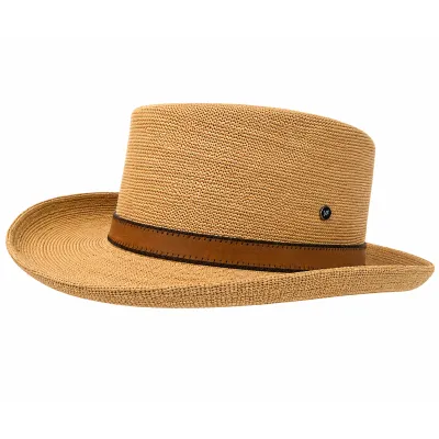 Chapeau Fléchet avec bande marron