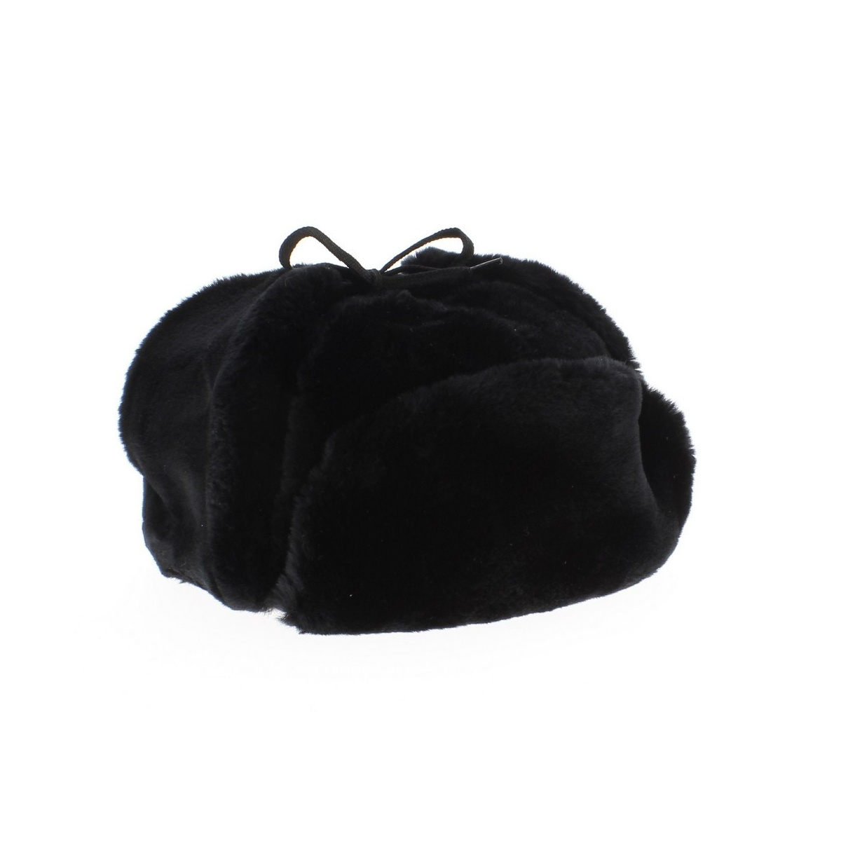 Chapka in black faux fur