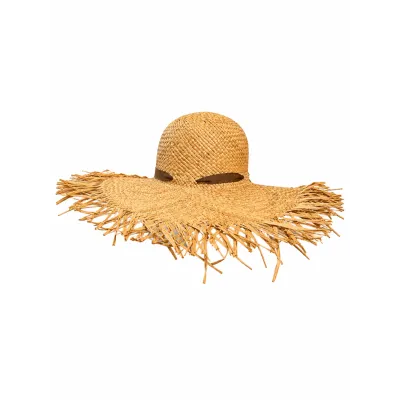 Wide-Brimmed Natural Straw Hat Daisie - Traclet