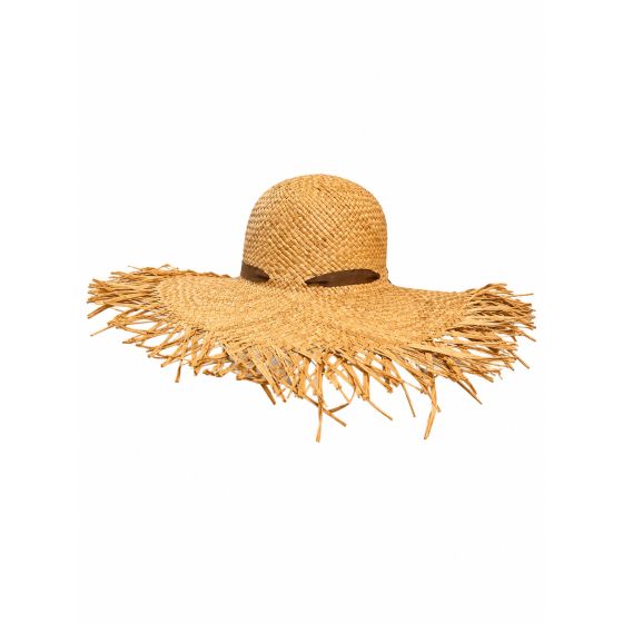 Wide-Brimmed Natural Straw Hat Daisie - Traclet
