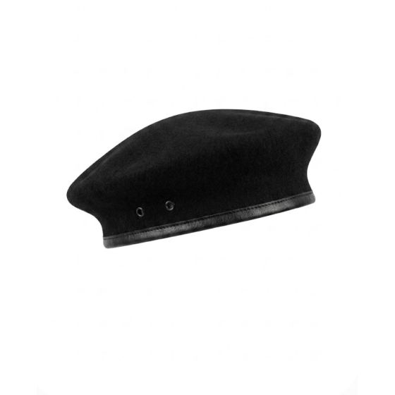 Béret militaire de l'armée noir authentique