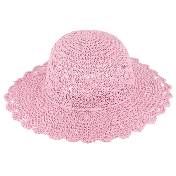 Capeline Jailly Paille Papier Rose - Traclet