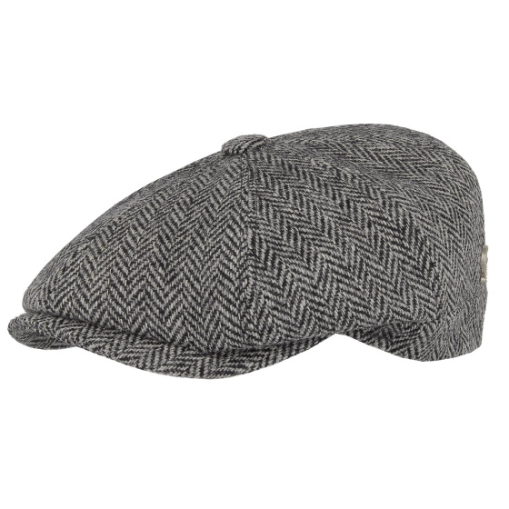 Casquette Plate Montmartre Harris Tweed Grise - Flechet