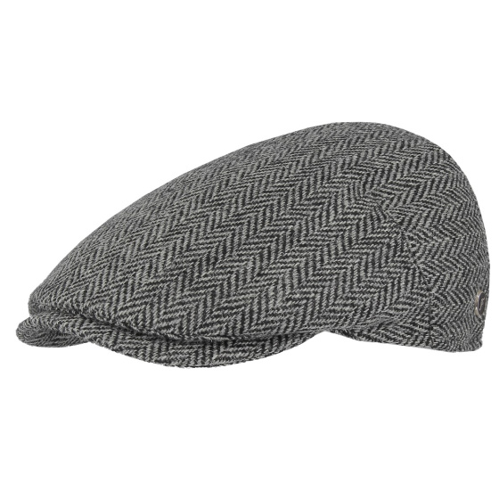 Noyers Harris Tweed Grey Wool Flat Cap - Fléchet