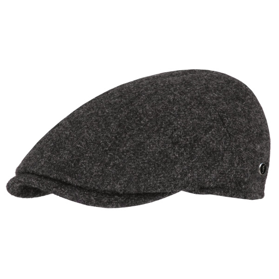 Matteo Flat Cap Anthracite Wool - FLECHET
