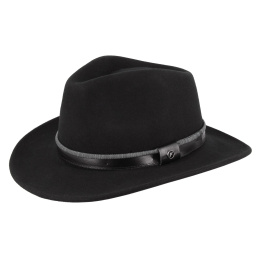 Chapeau Traveller Arsène Imperméable Crushable Feutre Noir - Flechet