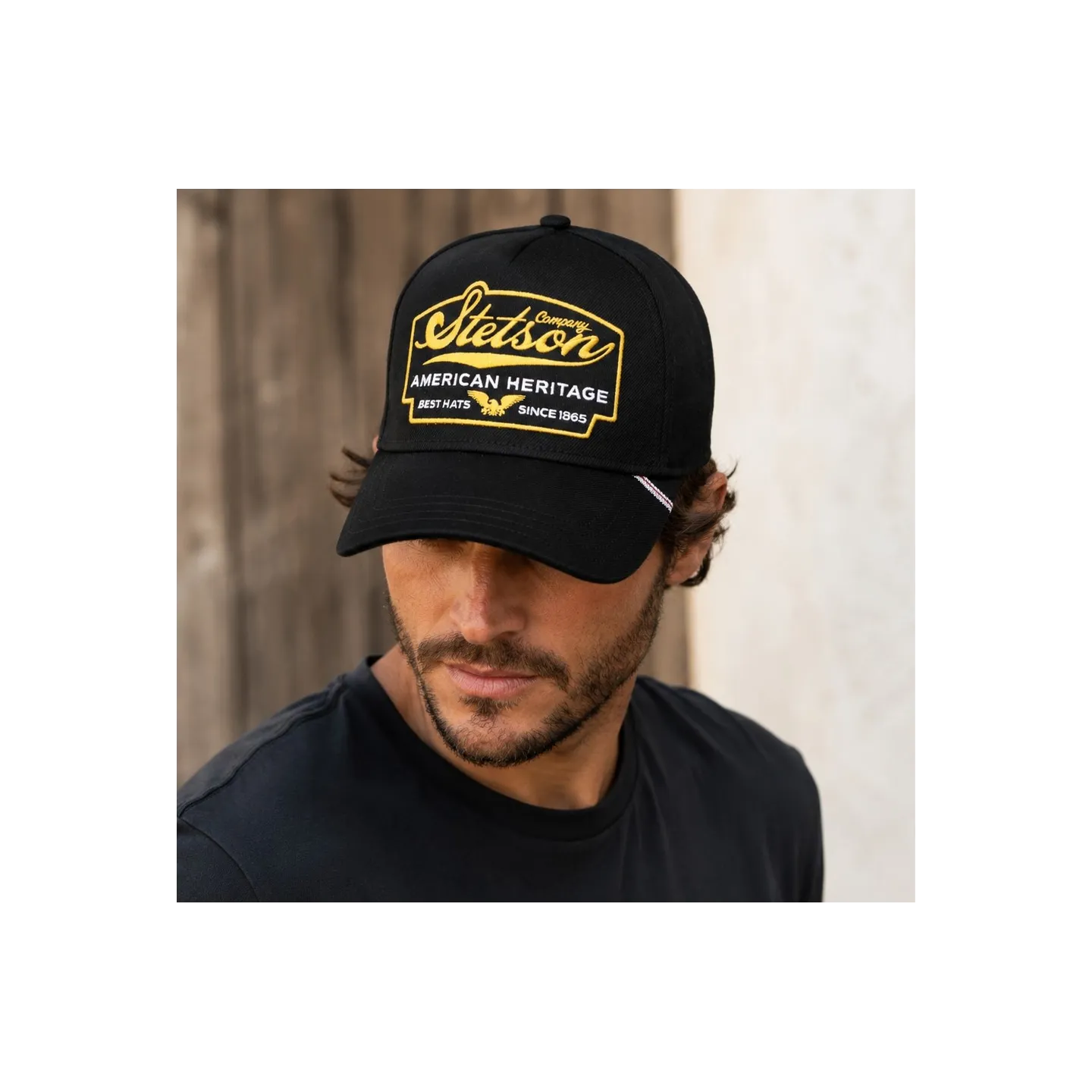 Black Cotton American Legacy Baseball Cap – Stetson, Ref: 24354| Traclet Hat Shop