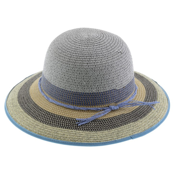 Azurine Ocean Wide-Brim Hat Paper Straw - Traclet