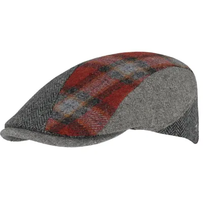 Donegal Patchwork Flat Cap Virgin Wool - Flechet ref 24376 Traclet hat shop