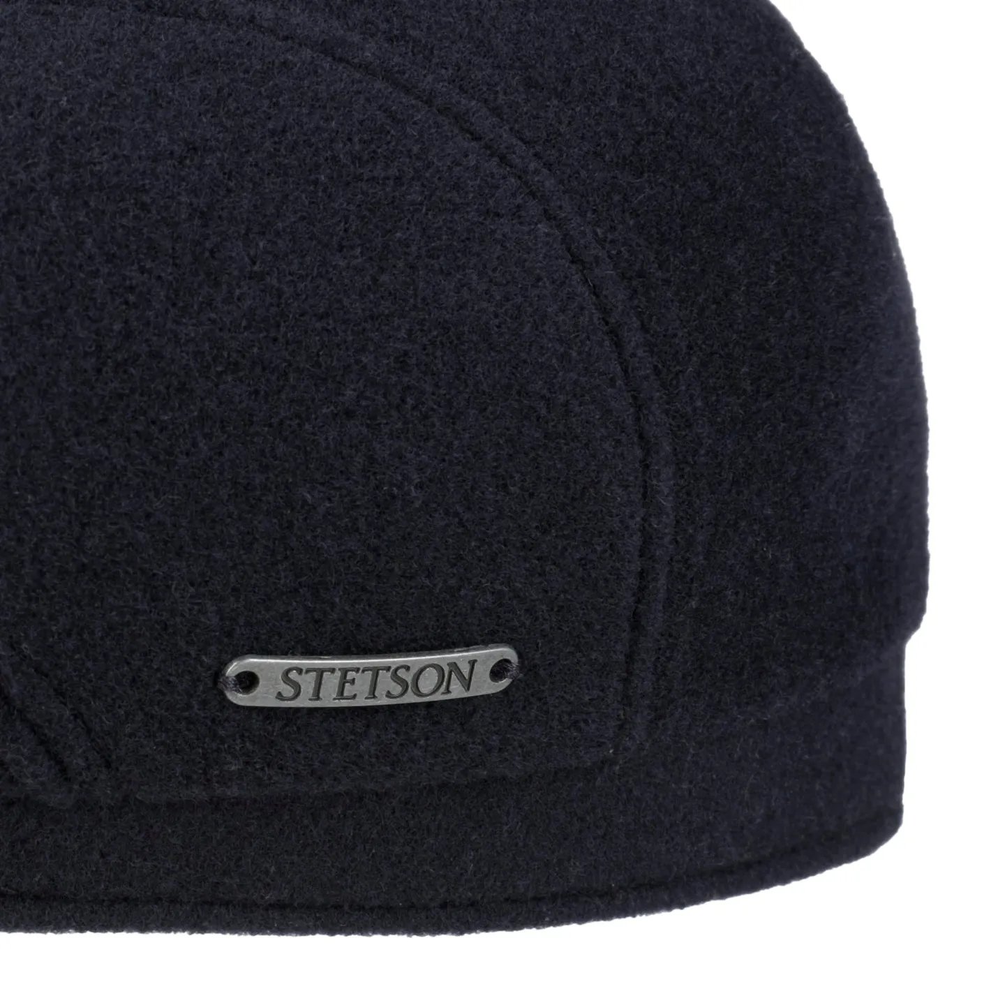 Navy Dylan Wool Flat Cap - Stetson reference 20556 traclet hat shop