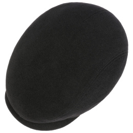 Dylan Black Wool Flat Cap - Stetson