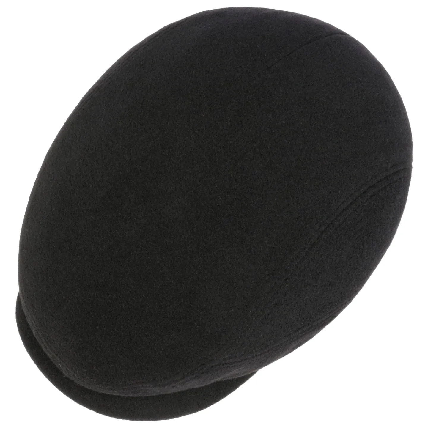 Dylan Black Wool Flat Cap - Stetson reference 20612 traclet hat shop