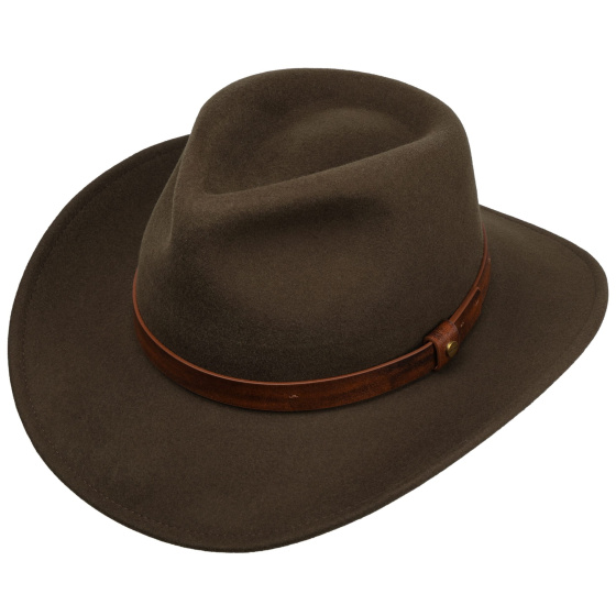Cheval Traveller Wool Felt Hat Olive - Stetson