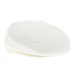 Casquette plate blanche coton