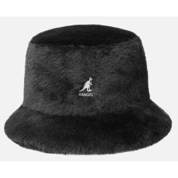 Black Faux Fur Bucket Hat - Kangol