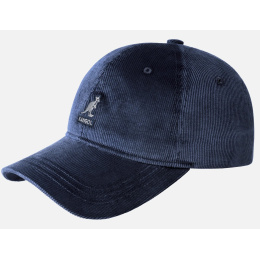 Navy Cotton Cord Strapback Cap - Kangol