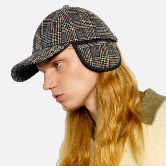 Plaid Cap with Ear Flaps - Kangol
