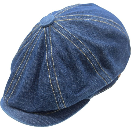 Blue Denim Newsboy Cap Cotton - Traclet