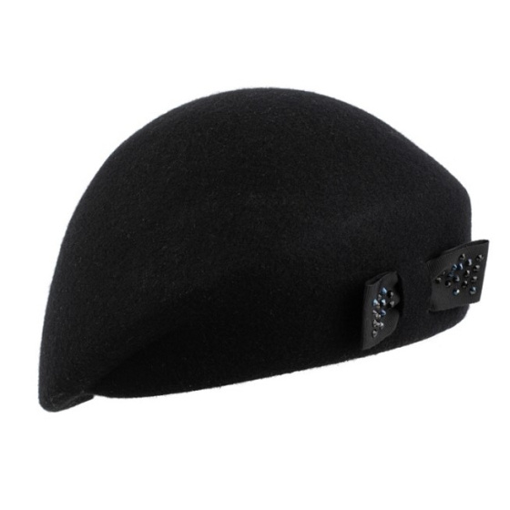 Béret Femme Formé Élise Laine Noir - Traclet