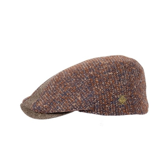Casquette Plate Domero Rouille Laine Vierge - Traclet