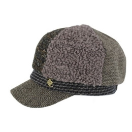 copy of Andria Patchwork Wool Newsboy Cap - Traclet