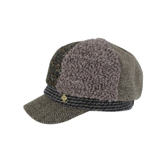 Casquette Gavroche Upcycling Patchwork Laine - Traclet