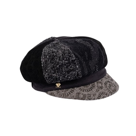 Casquette Gavroche Upcycling Gav Patchwork Grise - Traclet