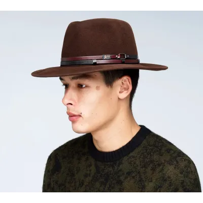 Chapeau Fedora Stedman Feutre Marron - Bailey
