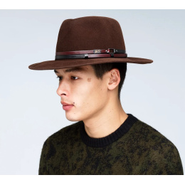 Stedman Brown Wool Felt Fedora Hat - Bailey