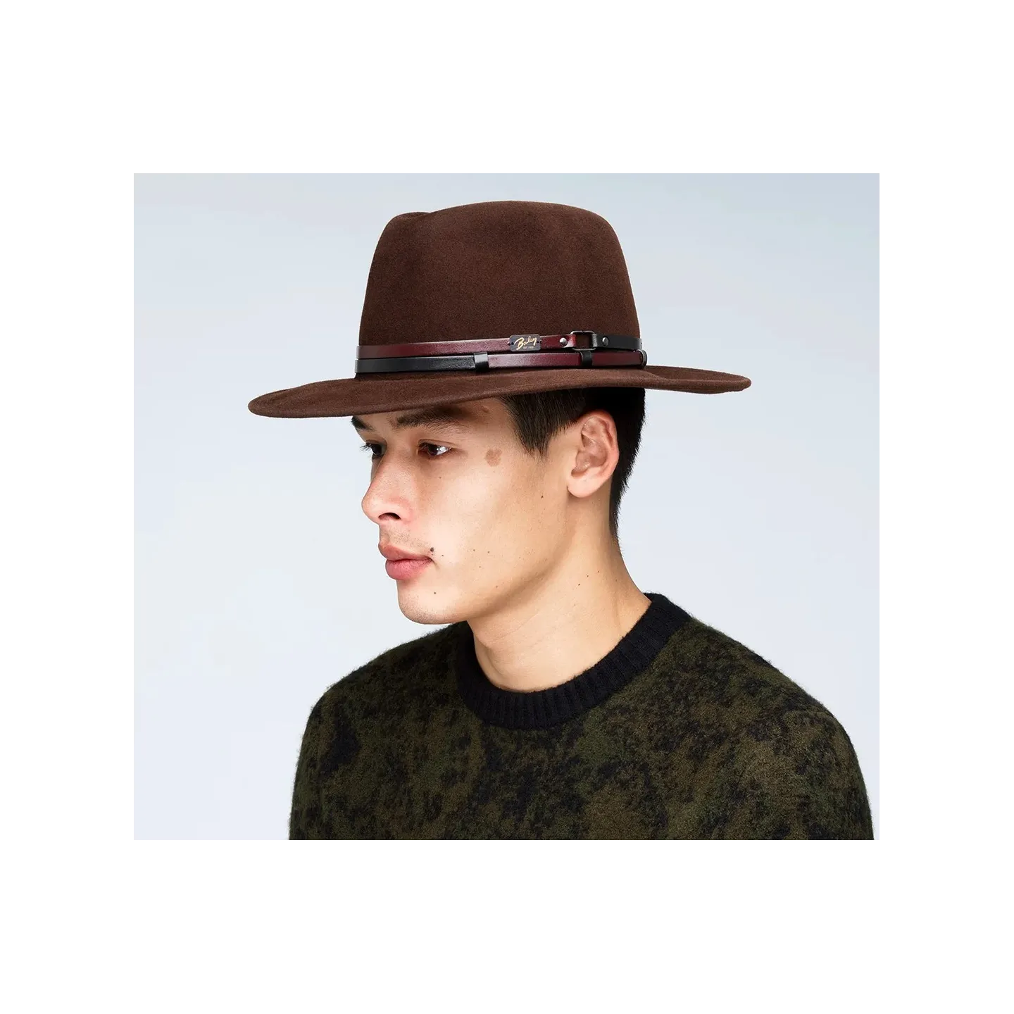 Stedman Brown Wool Felt Fedora Hat - Bailey ref 24461 Chapellerie Traclet