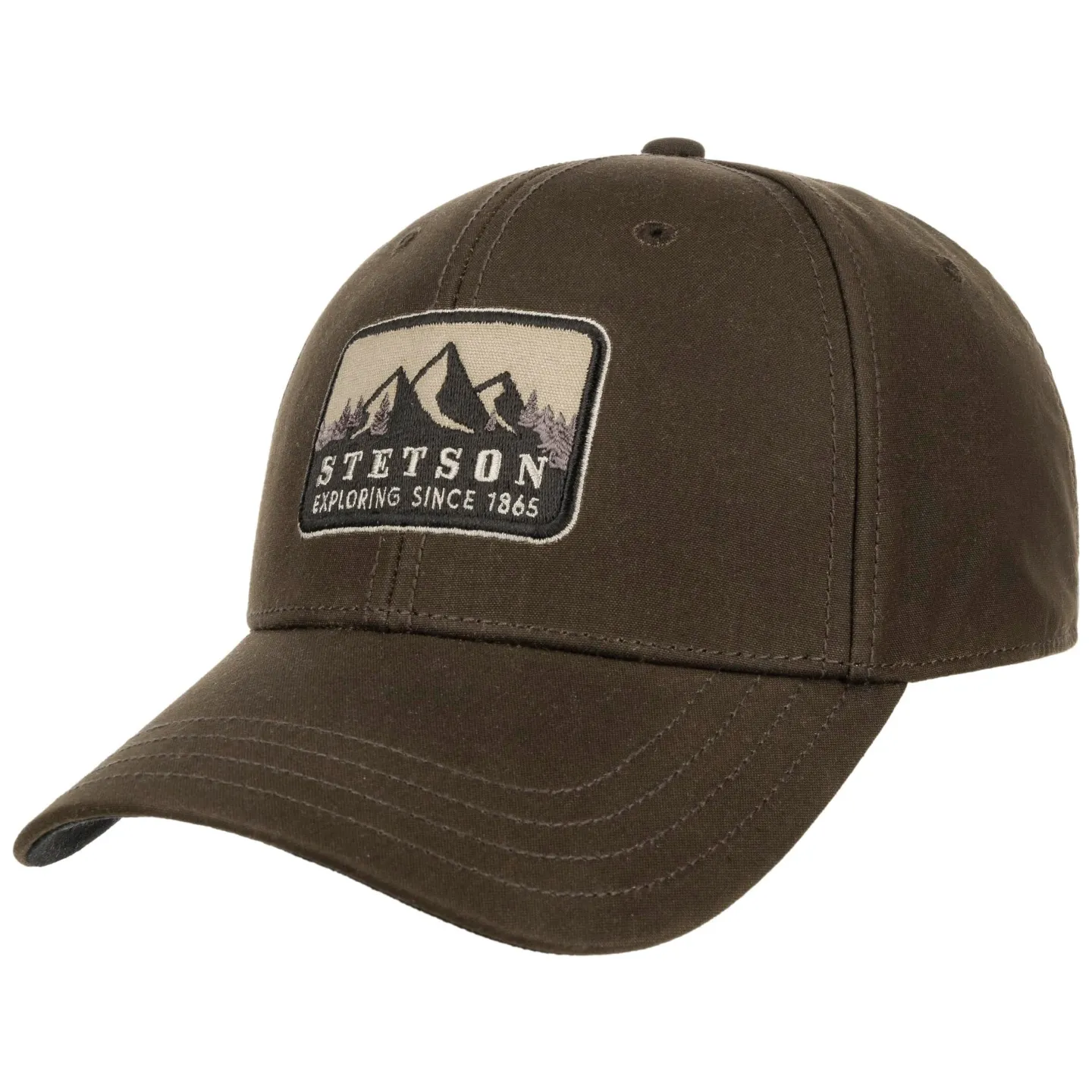 Rocky Mountain Oiled Cotton Brown Baseball Cap – Stetson Reference: 24464| Chapellerie Traclet