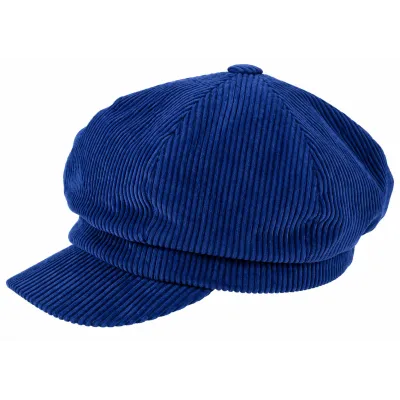 Casquette Gavroche Egosa Velours Coton Lazuli - Traclet