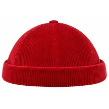 Malo Corduroy Velvet Docker Beanie Red – Traclet Reference: 24476| Chapellerie Traclet