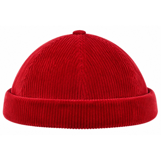 Bonnet Docker Malo Velours Côtelé Rouge – Traclet