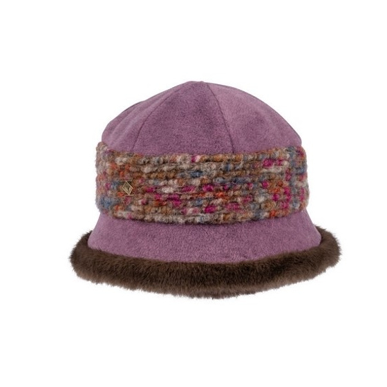 Polar Fleece Leaves Hat with Faux Fur - Traclet