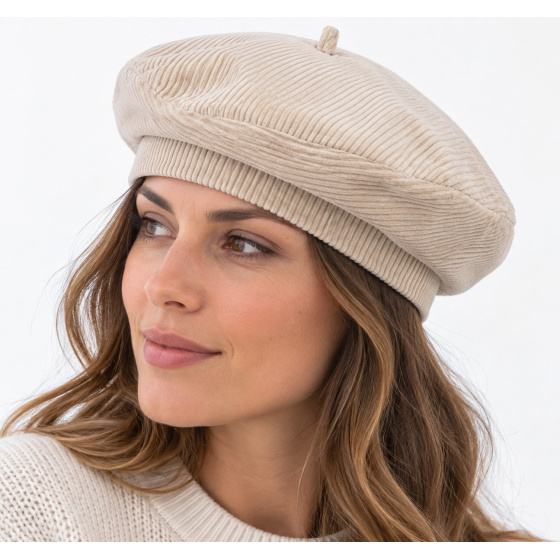 Women's Beret Emmie Cotton Milk - Traclet