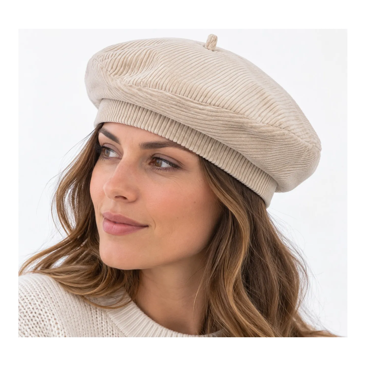 Women's Beret Emmie Cotton Milk - Traclet Reference: 24486| Traclet Hat Shop