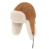 Nansen Cognac Leather Ushanka - Traclet | Reference: 24494 | Chapellerie Traclet