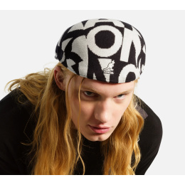 Casquette Plate Superfan 504 Noir & Blanc - Kangol