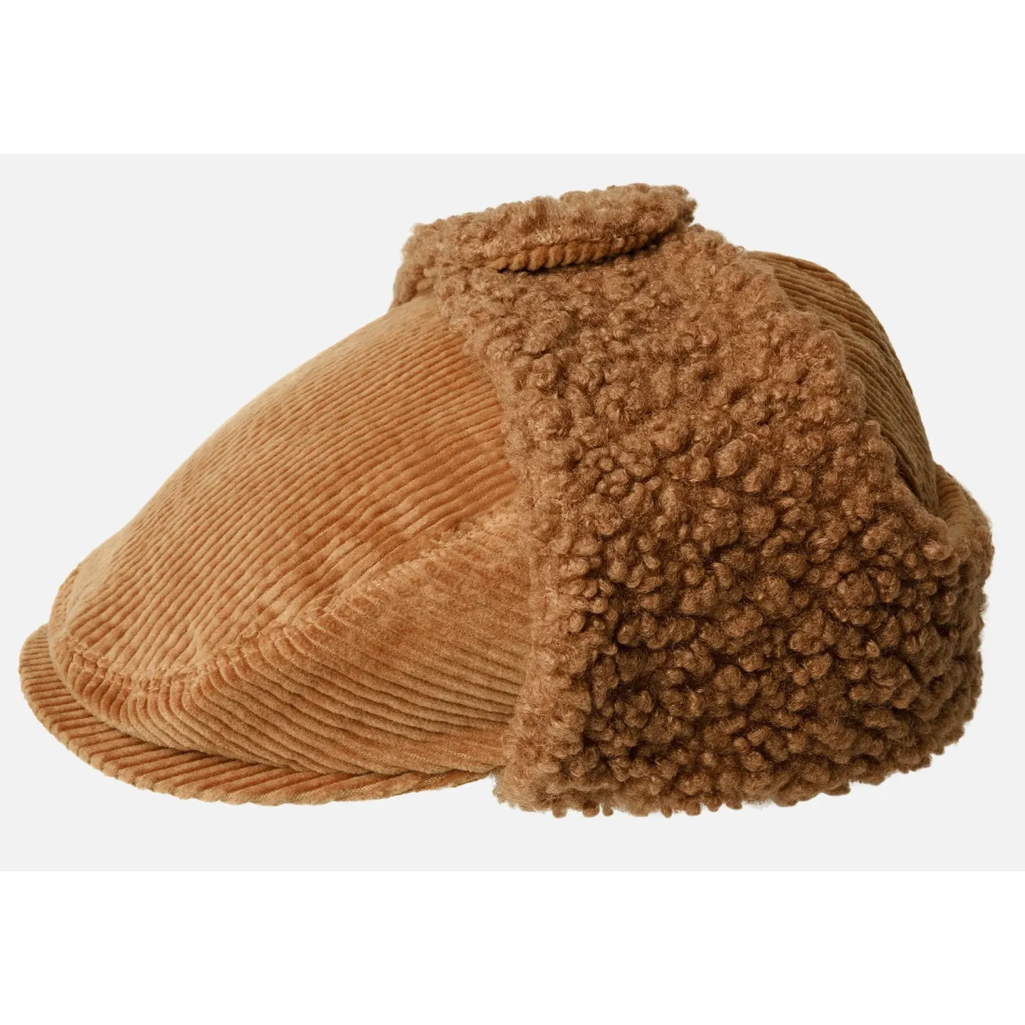 Cozy Bugatti Flat Cap with Ear Flaps Camel - Kangol Reference: 24505| Chapellerie Traclet
