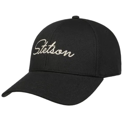 Casquette Baseball Lettering Coton Noire - Stetson