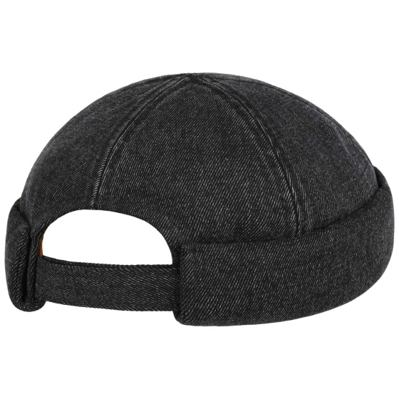 Bonnet Docker Tulsa Denim Coton Noir - Stetson