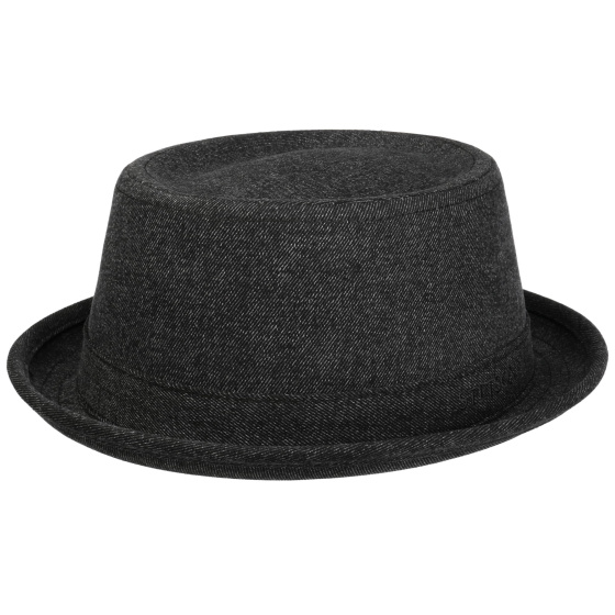 Chapeau Pork Pie Camden Denim Noir - Stetson