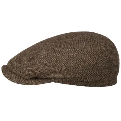 Casquette Chester Herringbone Laine Marron & Olive - Stetson