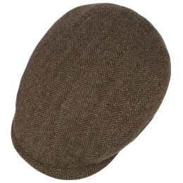 Chester Herringbone Wool Cap Brown & Olive - Stetson